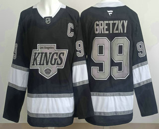 Los Angeles Kings #99 Wayne Gretzky Black Alternate Authentic Jersey - Zenithce
