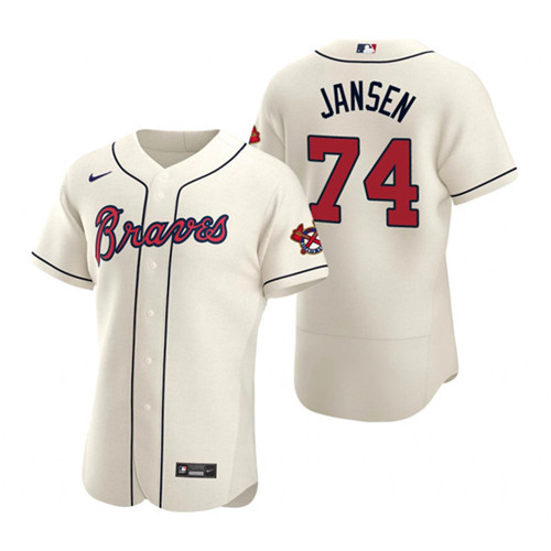 Atlanta Braves #74 Kenley Jansen Cream Flex Base Stitched Baseball Jersey - Zenithce