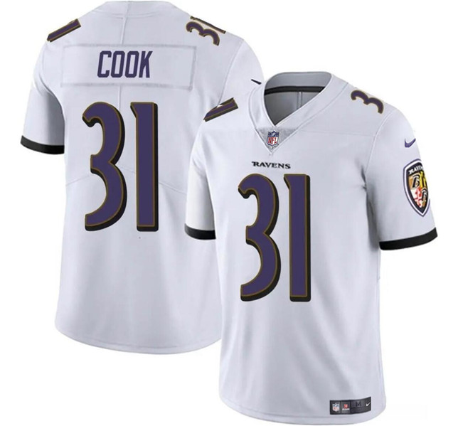 Baltimore Ravens #31 Dalvin Cook White Vapor Limited Jersey - Zenithce