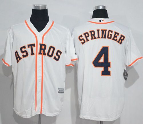 Astros #4 George Springer White New Cool Base Stitched Jersey - Zenithce