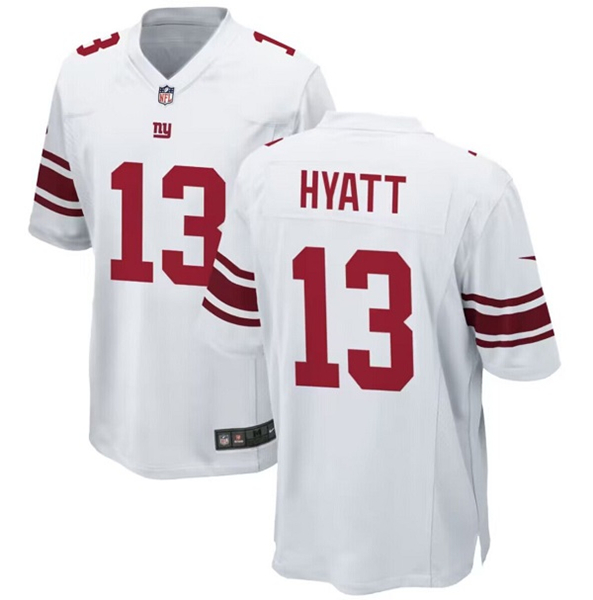 New York Giants #13 Jalin Hyatt White Stitched Game Jersey - Zenithce