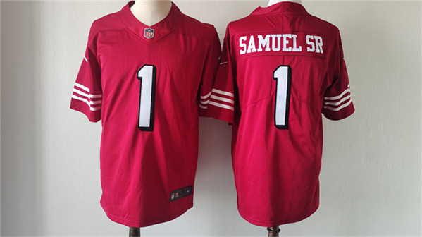 San Francisco 49ers #1 Deebo Samuel New Red Vapor Untouchable Limited Stitched Jersey - Zenithce