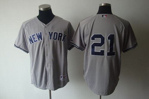 Yankees #21 Paul O'Neill Grey Stitched Jersey - Zenithce