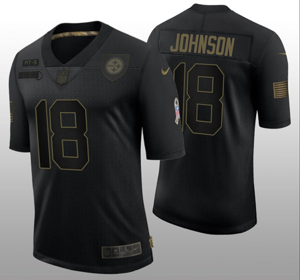 Pittsburgh Steelers #18 Diontae Johnson Black Vapor Untouchable Limited Stitched Jersey - Zenithce