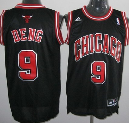 Chicago Bulls #9 Luol Deng Revolution 30 Swingman Black Jersey - Zenithce