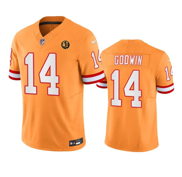 Tampa Bay Buccaneers #14 Chris Godwin Orange 2023 F.U.S.E. Throwback With John Madden Patch Vapor Limited Stitched Jersey - Zenithce