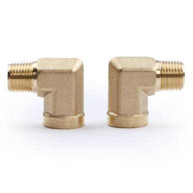 U.S. Solid 2pcs 90 Degree Barstock Street Elbow Brass Pipe Fitting NPT Male Pipe NPT Female - Zenithce