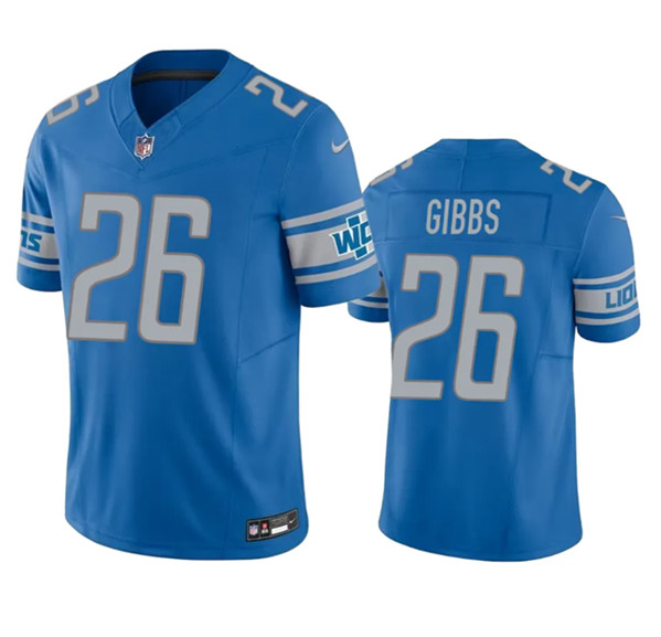 Detroit Lions #26 Jahmyr Gibbs Blue 2023 F.U.S.E. Vapor Untouchable Limited Stitched Jersey - Zenithce