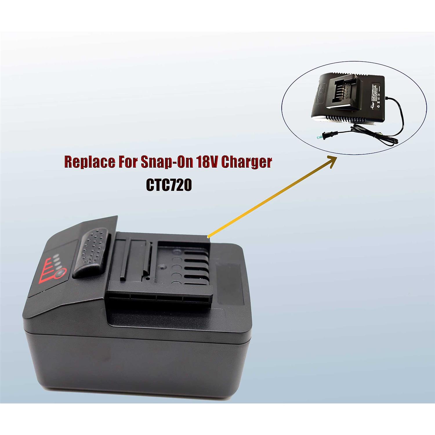 powerwings CTB8185 Battery 18v 4ah replace power tool Battery snap on CTB8185 ct7850 ctr7850h ctl7850 ctb7185 ctb8187 4000mah - Zenithce