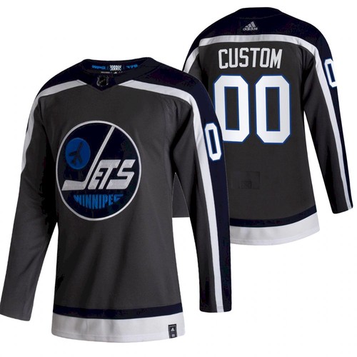 Winnipeg Jets Custom Name Number Size 2021 Grey Reverse Retro Stitched NHL Jersey - Zenithce