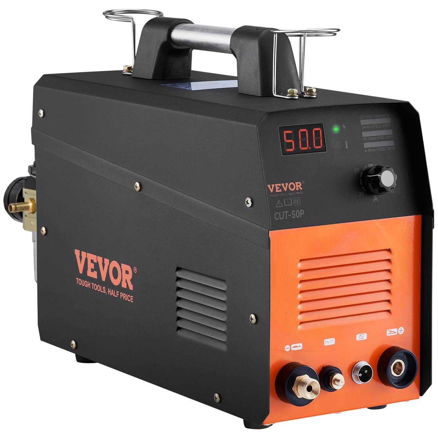 VEVOR Plasma Cutter 50Amp Air Cutting Machine with Plasma Torch 110V/220V Dual Voltage Ac Igbt Inverter Metal Cutting Equipment for 1/2 Clean Cut DLZ50A110220V95JLV5 - Zenithce
