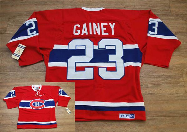 Canadiens #23 Bob Gainey Stitched Red CH CCM Throwback Jersey - Zenithce