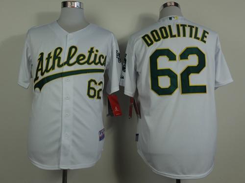 Athletics #62 Sean Doolittle White Cool Base Stitched Jersey - Zenithce