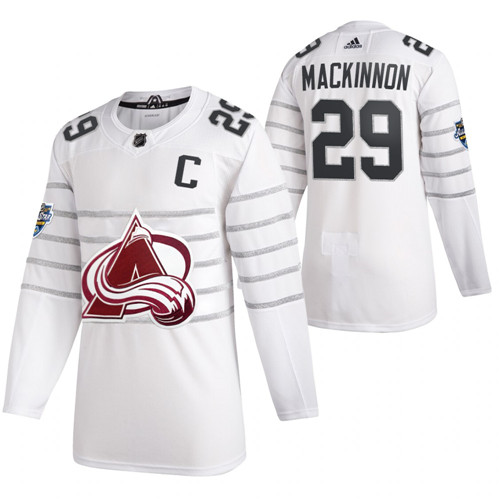 Colorado Avalanche #29 Nathan MacKinnon White All Star Stitched Jersey - Zenithce