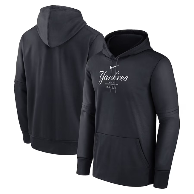 New York Yankees Black Collection Practice Performance Pullover Hoodie - Zenithce