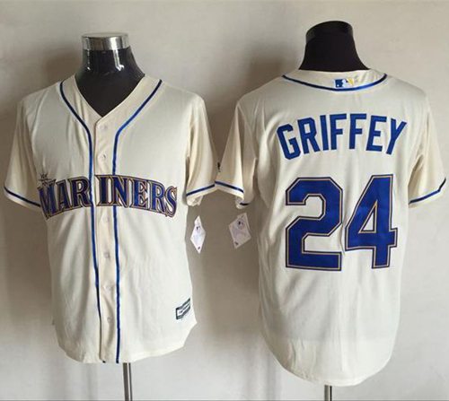 Mariners #24 Ken Griffey Cream New Cool Base Stitched Jersey - Zenithce