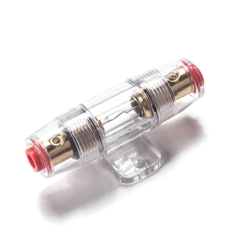 Inline AGU Fuse holder fits for 4 8 10 Gauge wire including 2 pcs - Zenithce