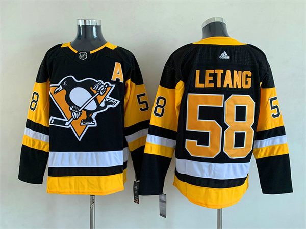 Pittsburgh Penguins #58 Kris Letang Black Stitched Jersey - Zenithce
