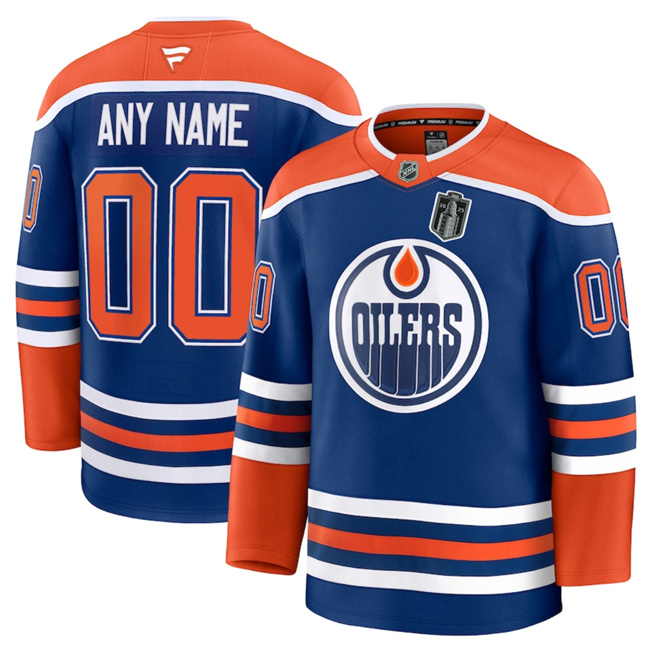 Edmonton Oilers Custom Royal 2025 Stanley Cup Final Patch Stitched Jersey - Zenithce