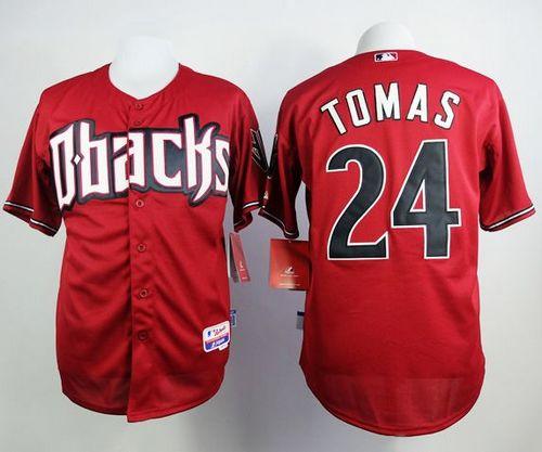 Diamondbacks #24 Yasmany Tomas Red Cool Base Stitched Jersey - Zenithce