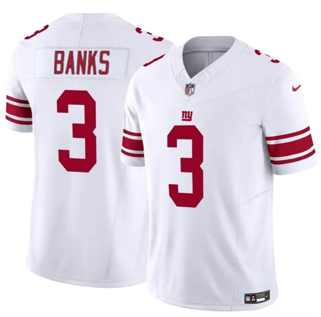 New York Giants #3 Deonte Banks White 2023 F.U.S.E. Vapor Untouchable Limited Stitched Jersey - Zenithce