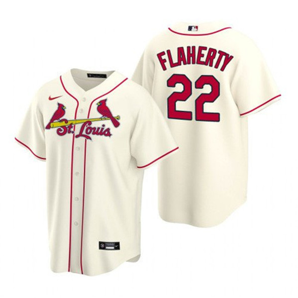 St. Louis Cardinals #22 Jack Flaherty Cream Cool Base Stitched Jersey - Zenithce
