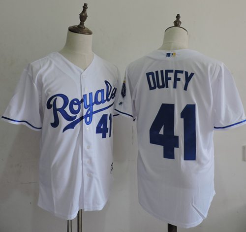 Royals #41 Danny Duffy White New Cool Base Stitched Jersey - Zenithce