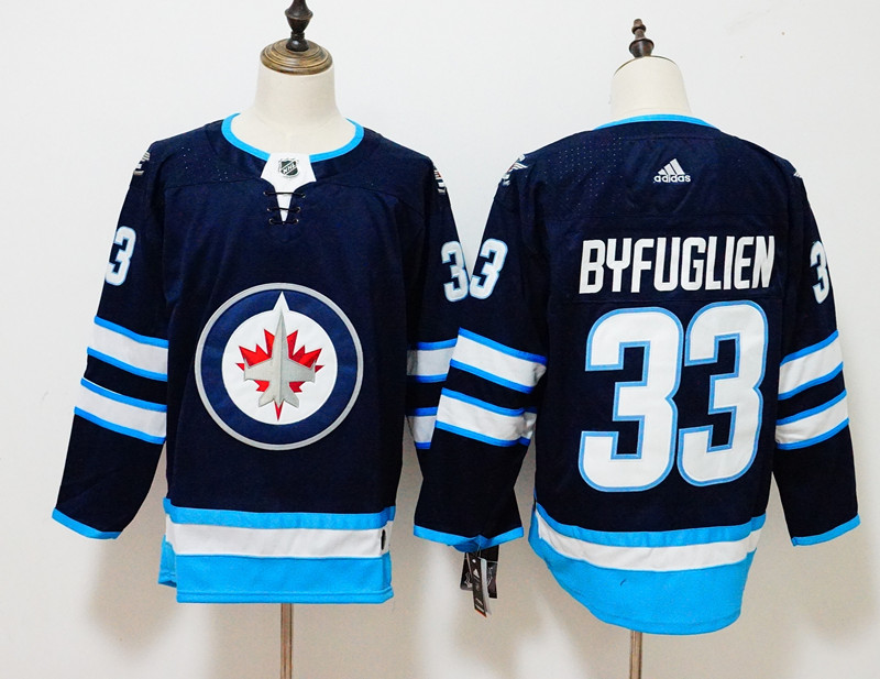 Winnipeg Jets #33 Dustin Byfuglien Navy Stitched Adidas Jersey - Zenithce