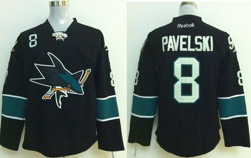 Sharks #8 Joe Pavelski Stitched Black Jersey - Zenithce