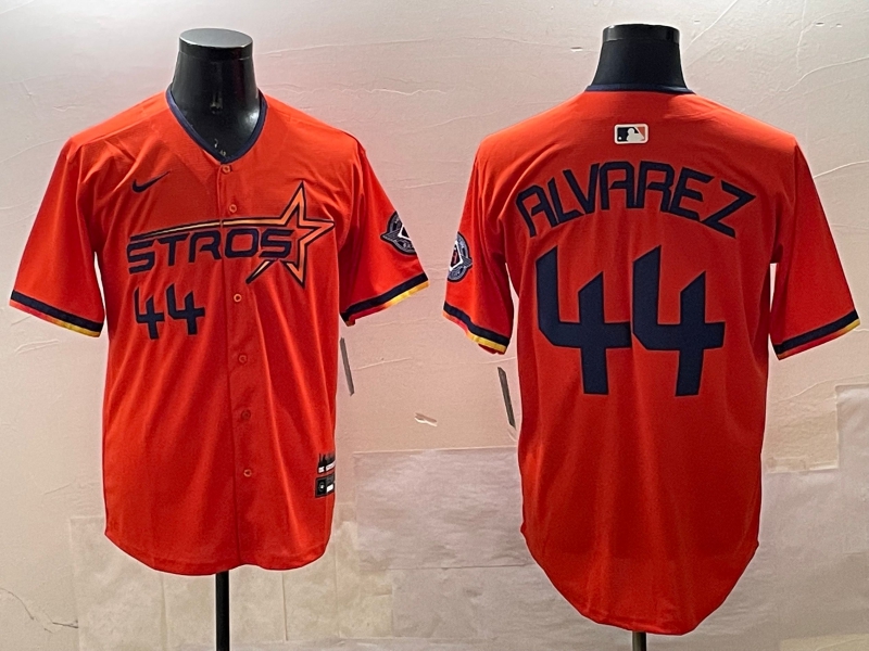 Houston Astros #44 Yordan Alvarez Orange 2025 City Connect Limited Stitched Jersey - Zenithce