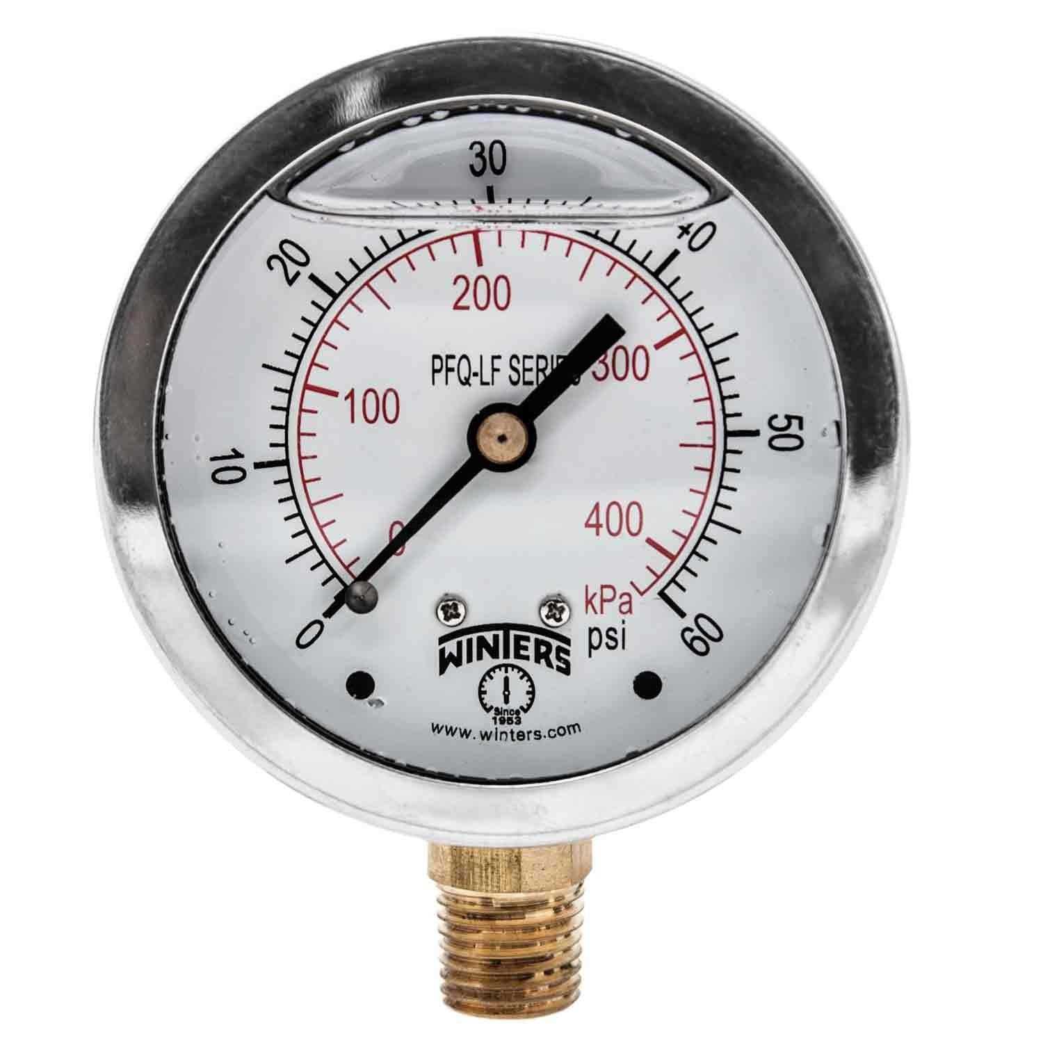 Winters PFQ807LF Gauge Pressure 0 to 300 psi - Zenithce