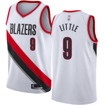 Blazers #9 Nassir Little White Swingman Association Edition Jersey - Zenithce