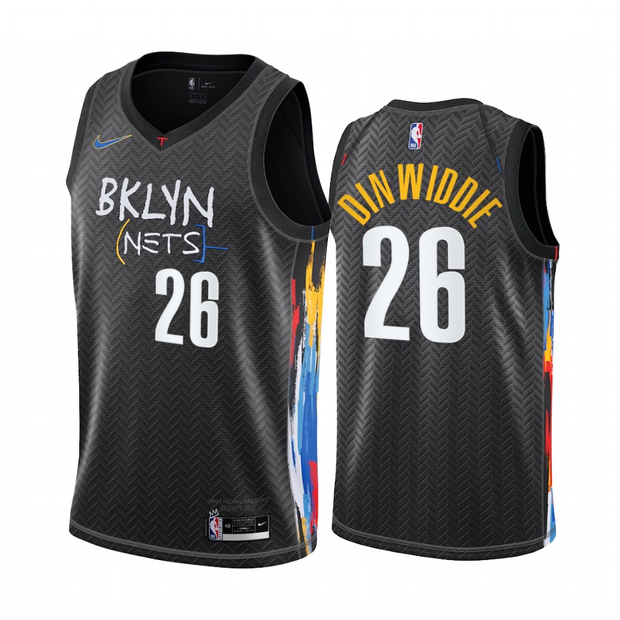 Brooklyn Nets #26 Spencer Dinwiddie Black Swingman 2020-21 City Edition Jersey - Zenithce