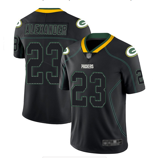 Green Bay Packers #23 Jaire Alexander Black Lights Out Color Rush Limited Stitched Jersey - Zenithce