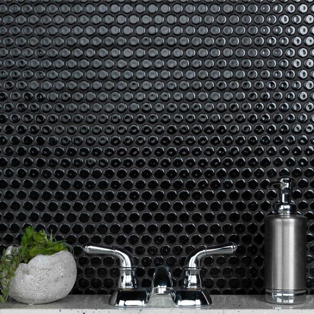 Hudson Penny Round .80 x .80 Porcelain Penny Round Mosaic Wall & Floor Tile Merola Tile - Zenithce