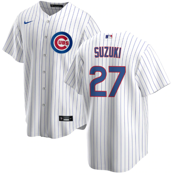 Chicago Cubs #27 Seiya Suzuki White Stitched Baseball Jersey - Zenithce