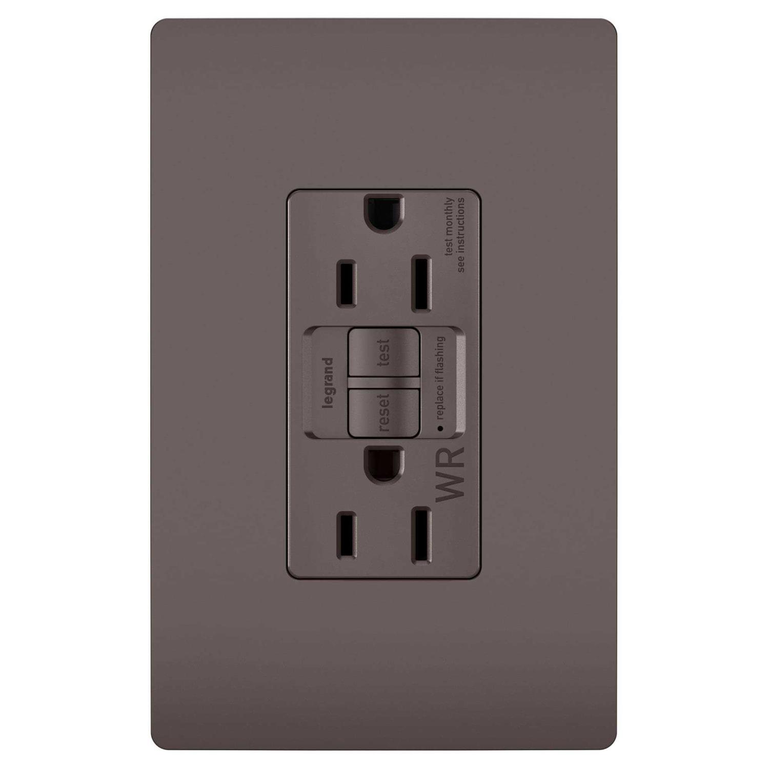 Legrand 1597TRWR Radiant 15 Ampere Tamper-Resistant Weather-Resistant Self-Test GFCI - Zenithce