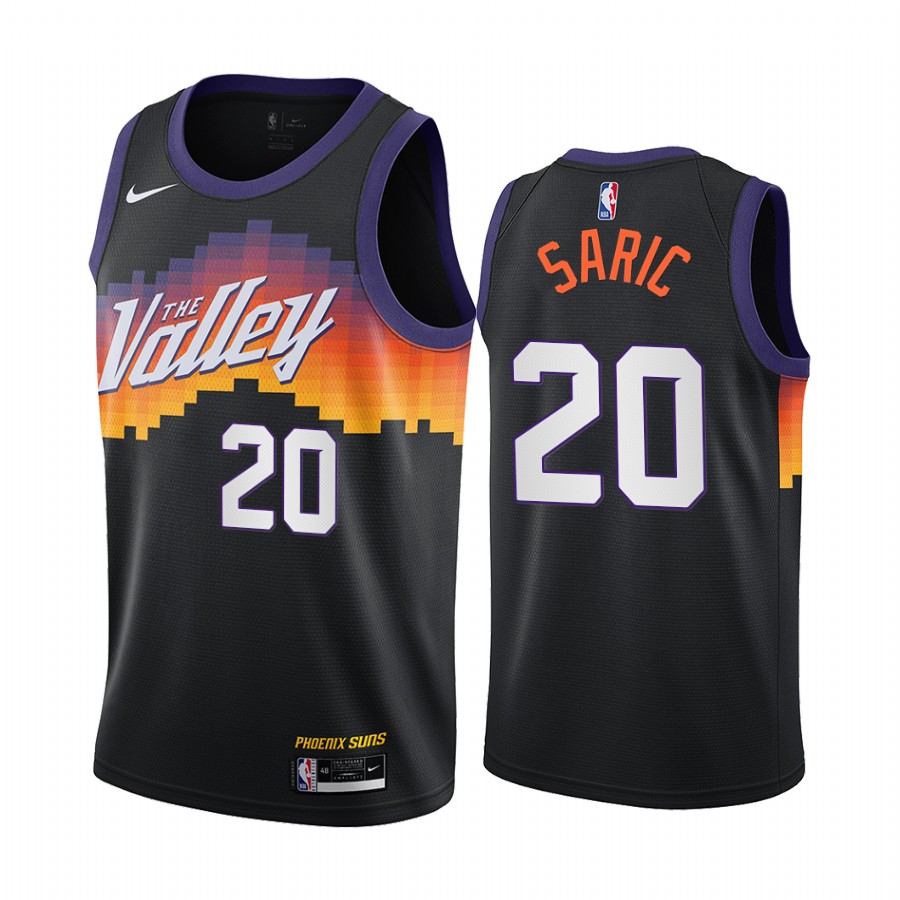 Suns #20 Dario Saric Black Swingman 2020-21 City Edition Jersey - Zenithce