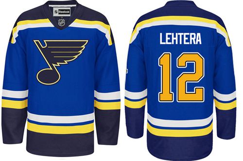 Blues #12 Jori Lehtera Light Blue Home Stitched Jersey - Zenithce