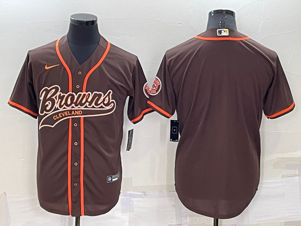Cleveland Browns Blank Brown Stitched Jersey - Zenithce