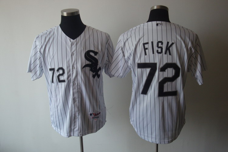 White Sox #72 Carlton Fisk Stitched White Jersey - Zenithce