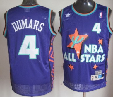 1995 All-Star #4 Joe Dumars Purple Swingman Throwback Jersey - Zenithce