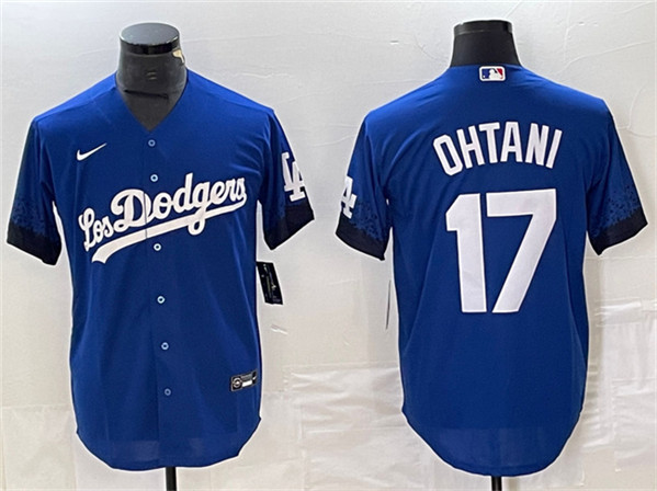 Los Angeles Dodgers #17 Shohei Ohtani Royal City Connect Cool Base With Patch Stitched Jersey - Zenithce