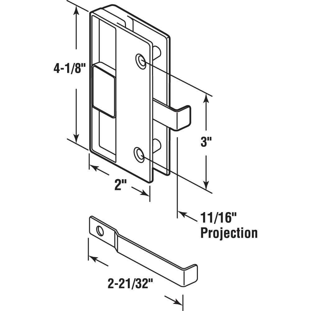 Prime-Line Satin Nickel Dead Latch Door Strike - Zenithce