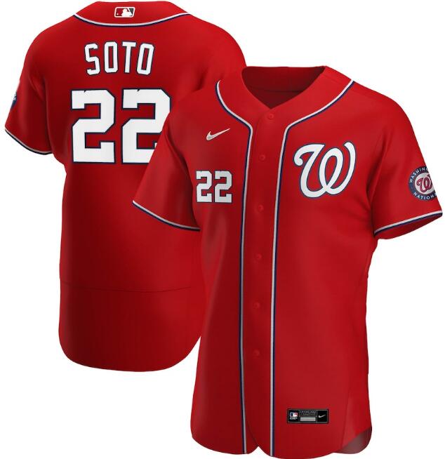 Washington Nationals Red #22 Juan Soto Flex Base Stitched Jersey - Zenithce