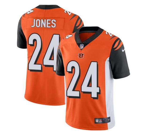 Bengals #24 Adam Jones Orange Vapor Stitched Limited Jersey - Zenithce