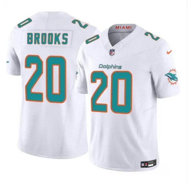 Miami Dolphins #20 Jordyn Brooks White 2024 F.U.S.E Vapor Limited Stitched Jersey - Zenithce