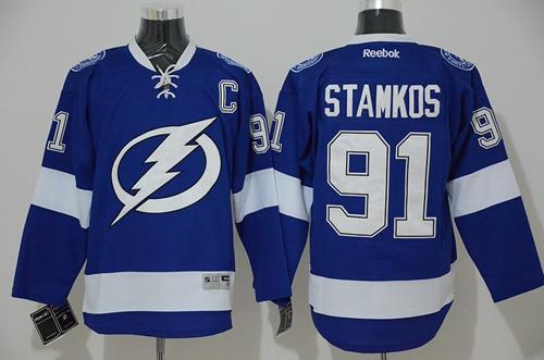 Lightning #91 Steven Stamkos Blue Stitched Jersey - Zenithce