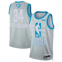 2022 All Star 34 Giannis Antetokounmpo Gray Jersey - Zenithce