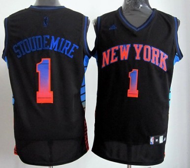 New York Knicks #1 Amare Stoudemire 2012 Vibe Black Fashion Jersey - Zenithce
